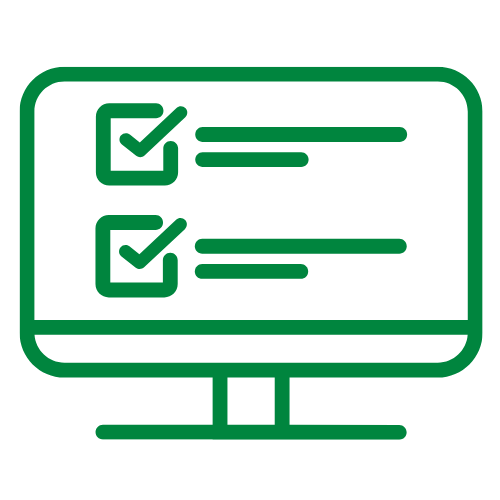Desktop screen with checklist